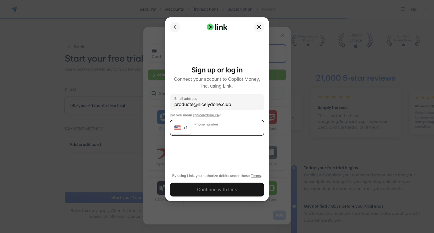 Copilot - Copilot Money | Onboarding screen