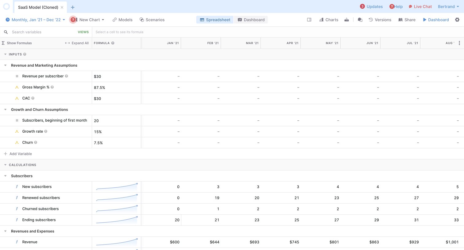 Causal - SaaS Model Cloned - Causal screen