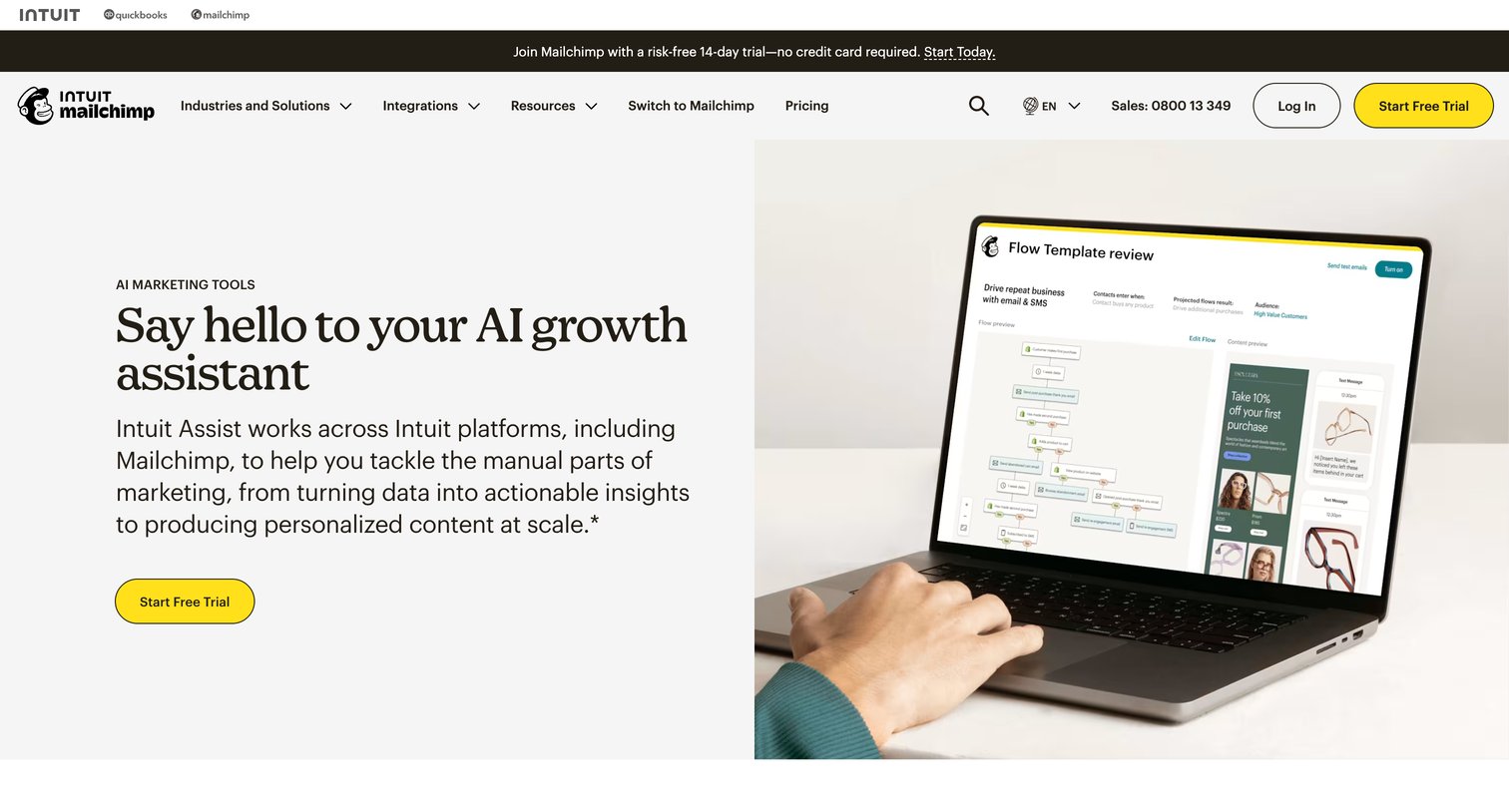 Mailchimp - AI Marketing Tools  Mailchimp screen