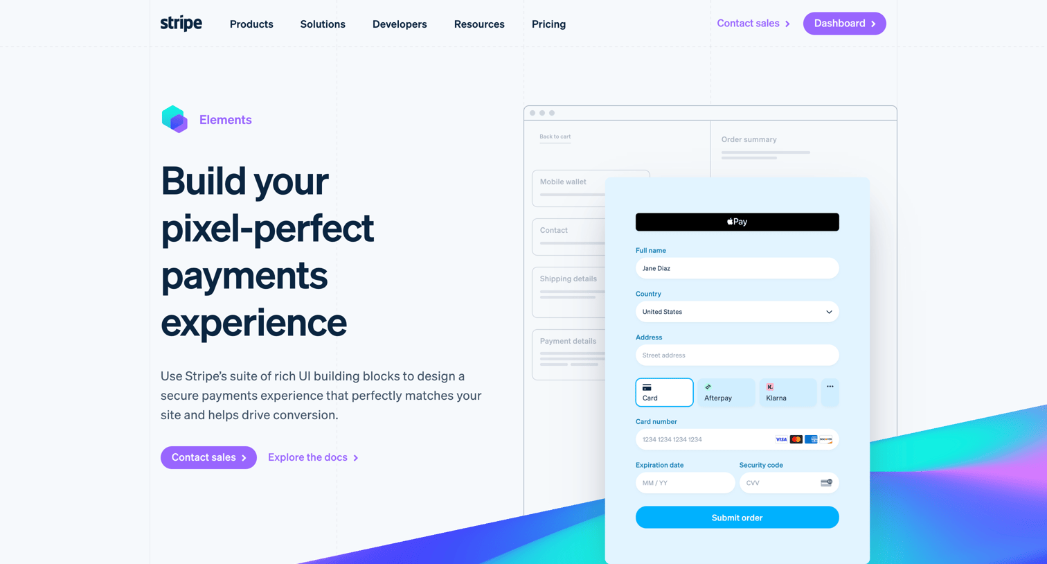 Stripe - Stripe Elements | Custom Checkout Design and UI screen
