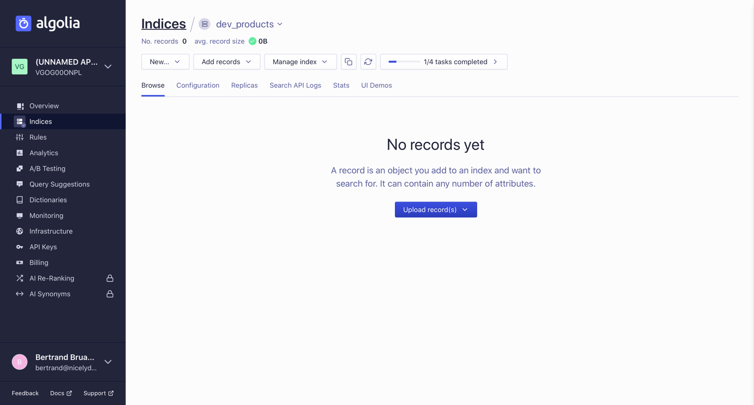 Algolia - Empty state screen