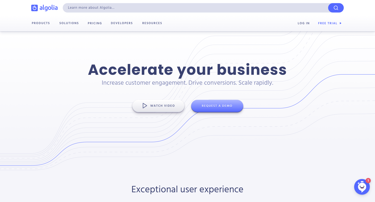 Algolia - Enterprise screen