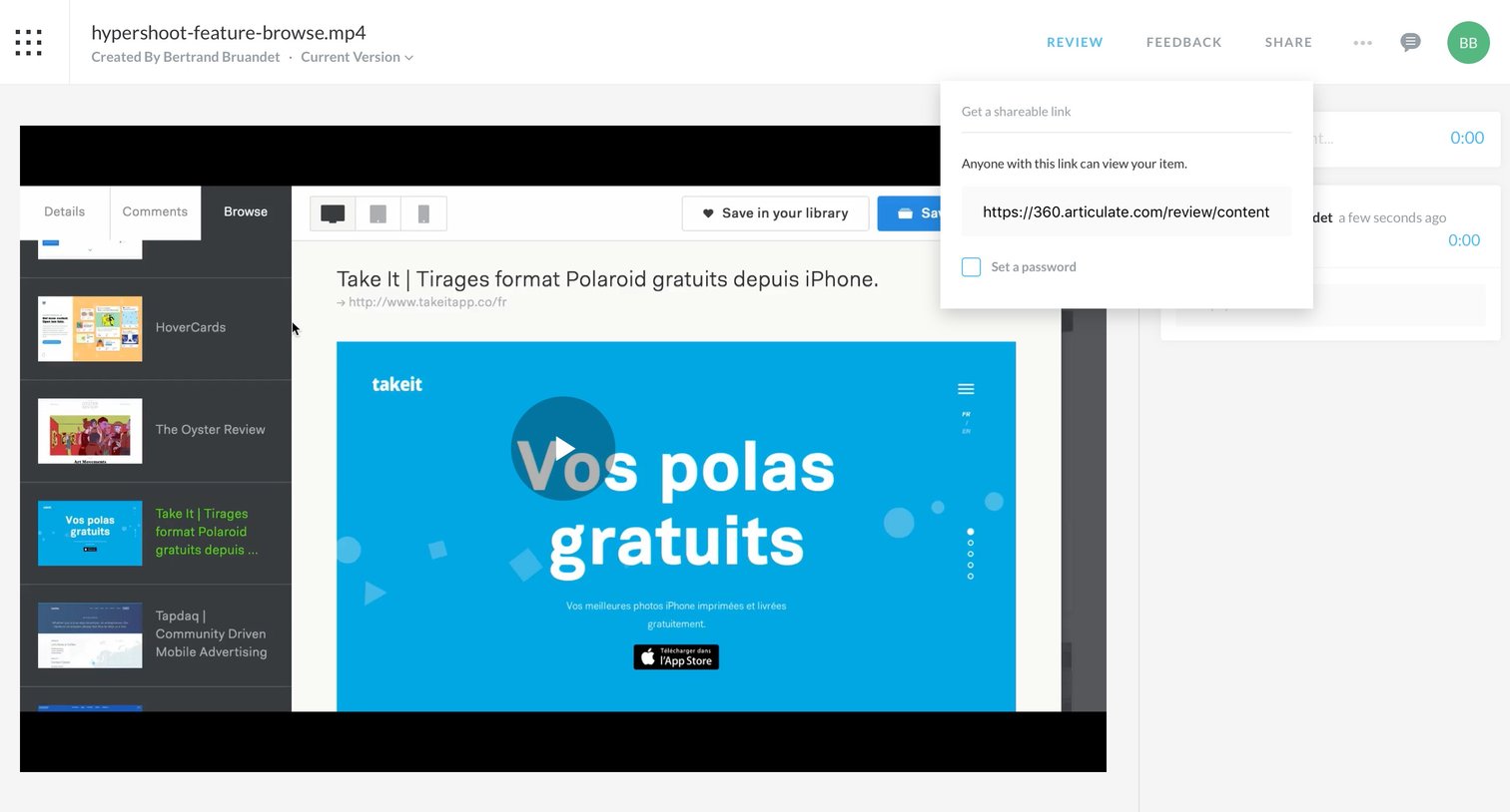 Share from Articulate