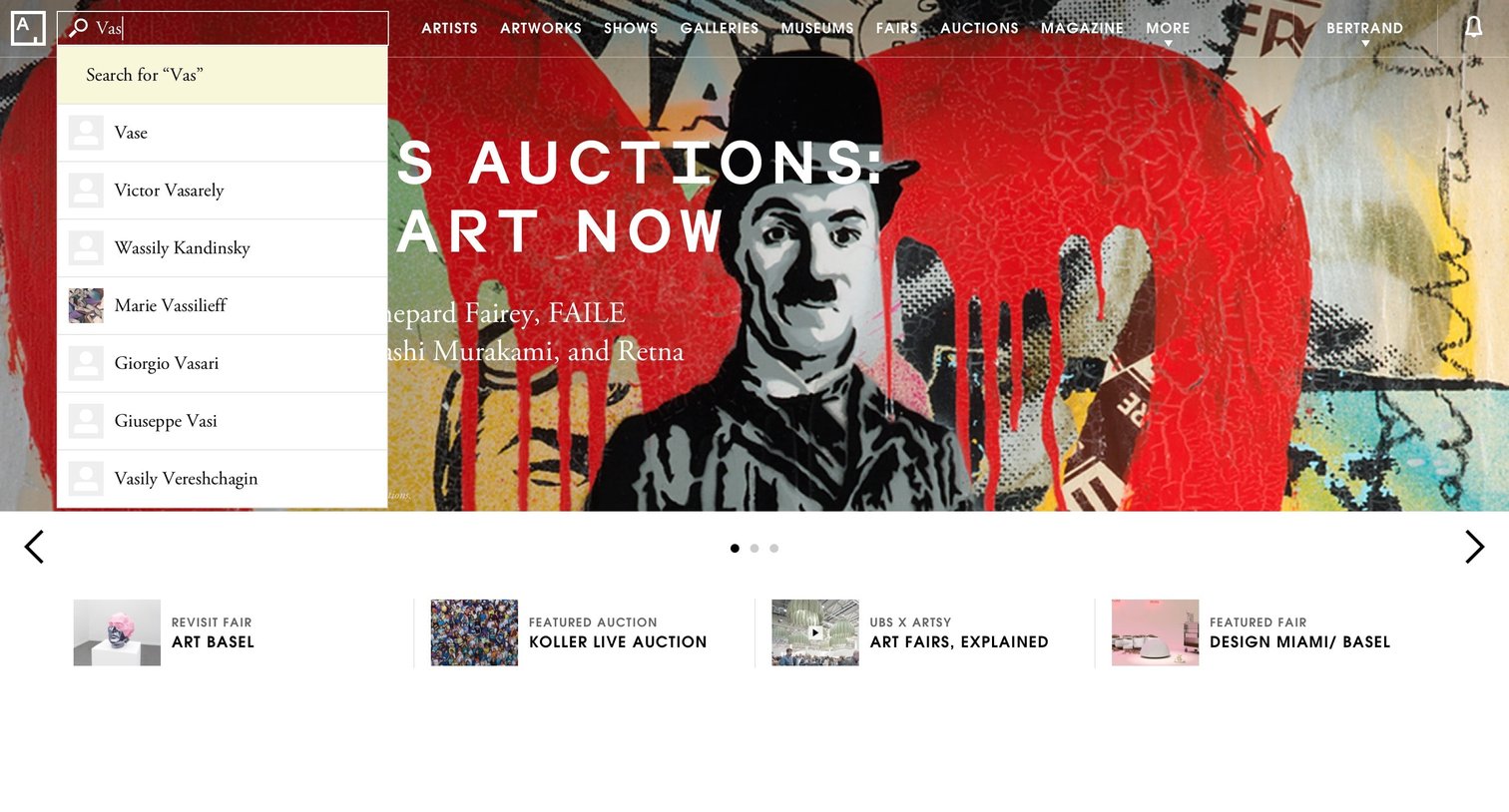 Search from Artsy