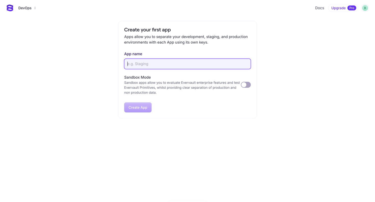 Evervault screen