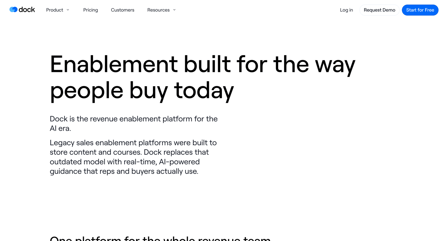 Dock - About Dock | Our History & Investors screen