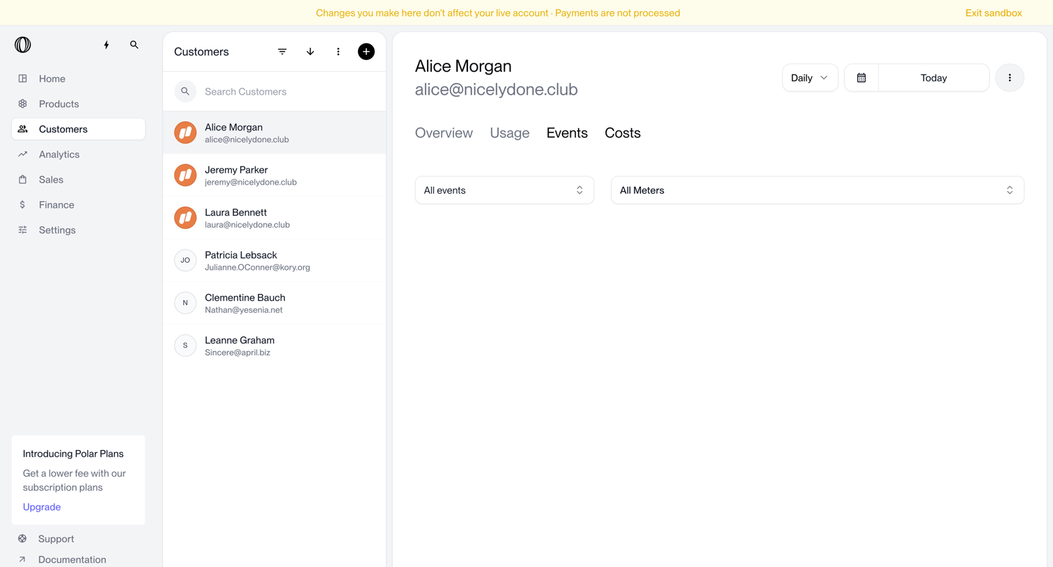 Polar - Alice Morgan · Events | Nicelydone | Polar screen