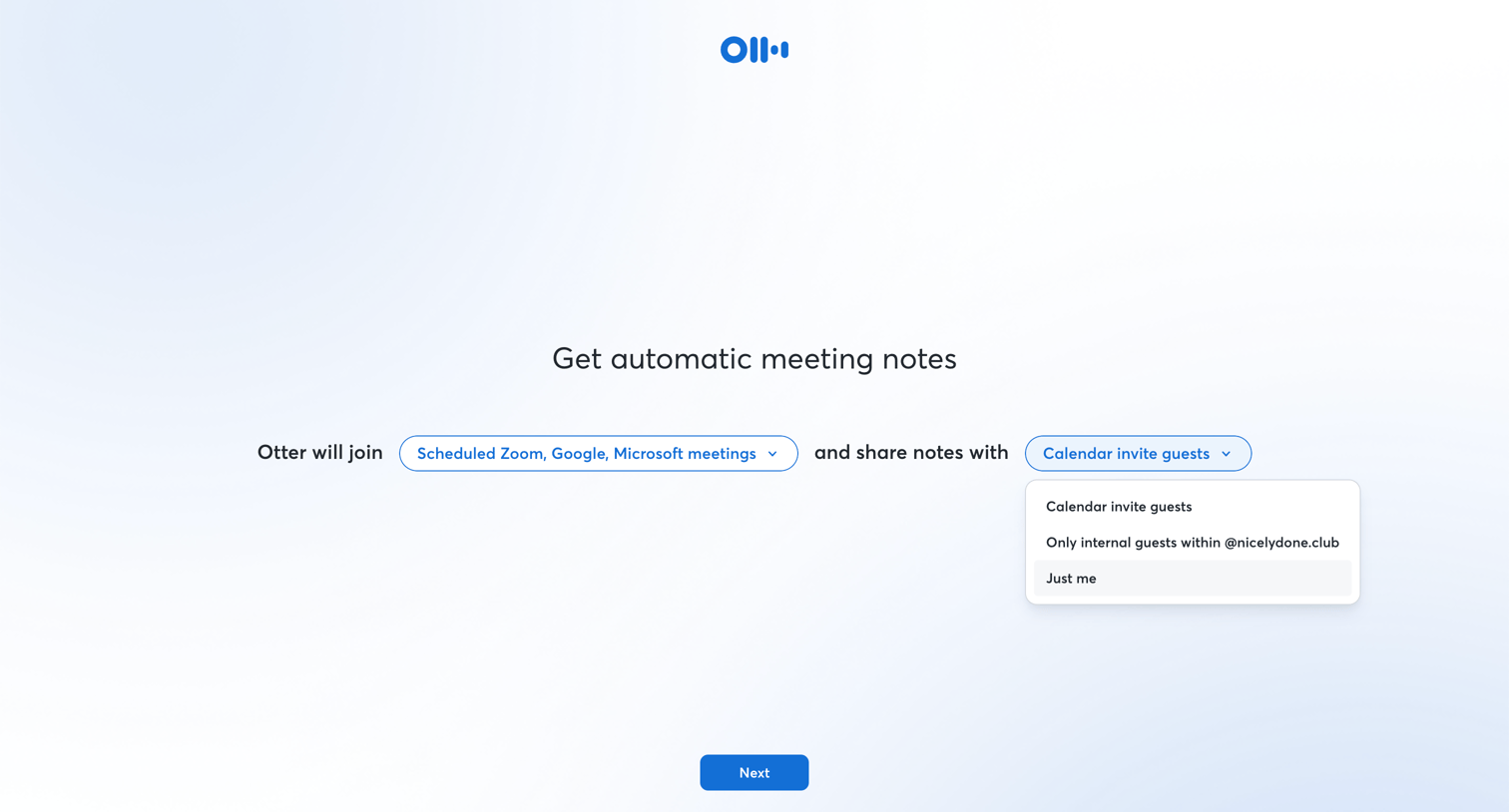 Otter - Otter Voice Meeting Notes - Otter.ai screen