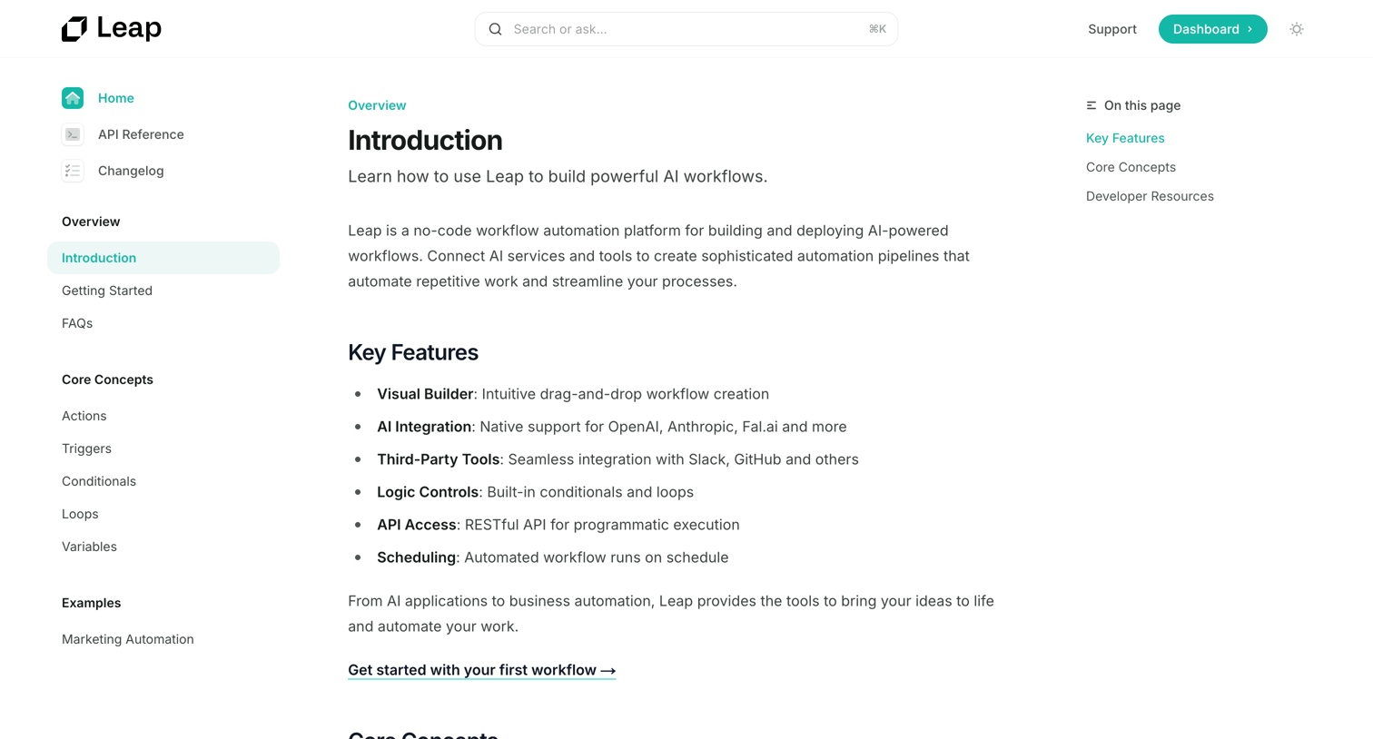 Leap - Introduction - Leap AI screen