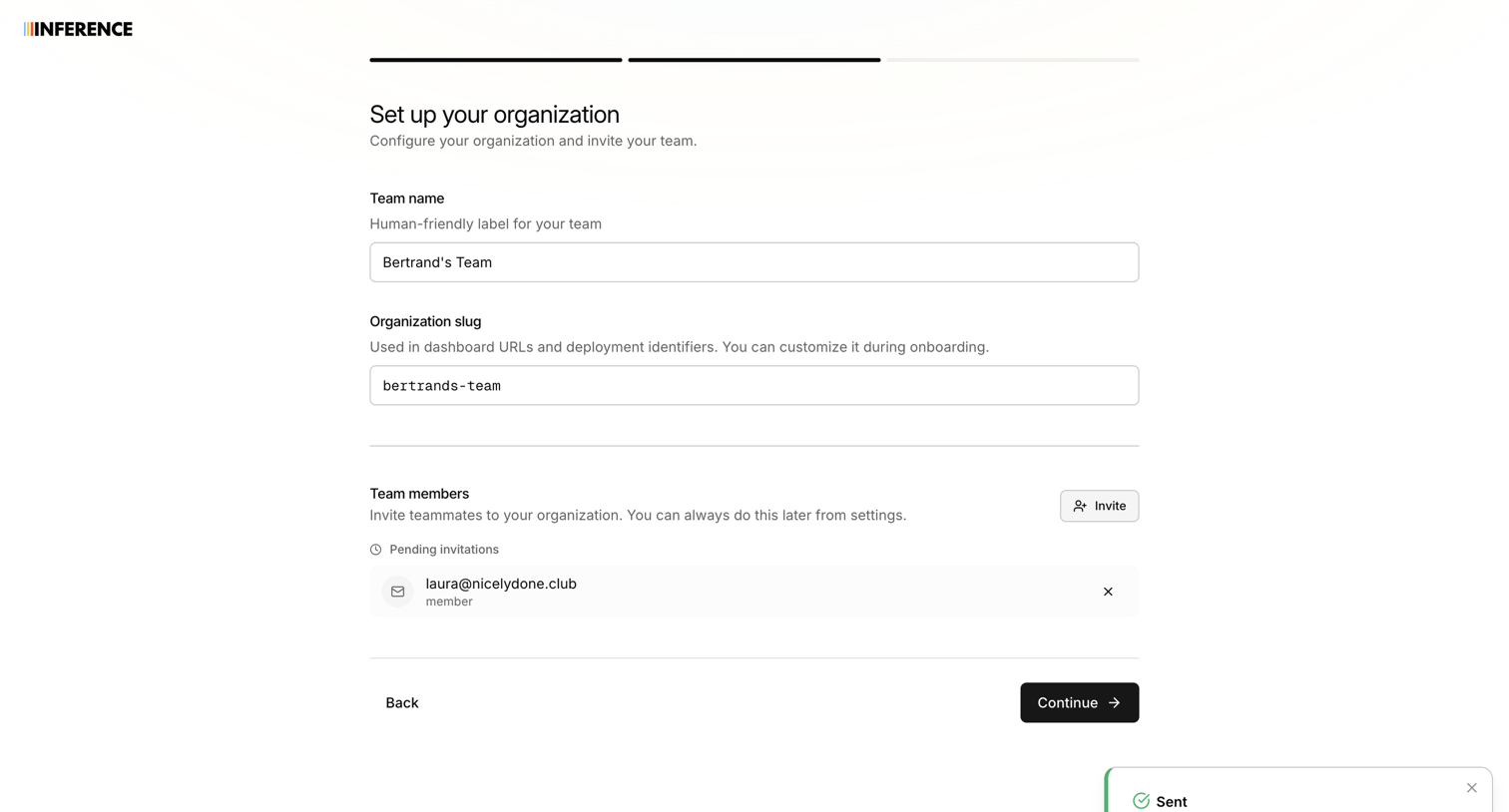 Inference - Inference.net | Full-Stack LLM Lifecycle Platform screen