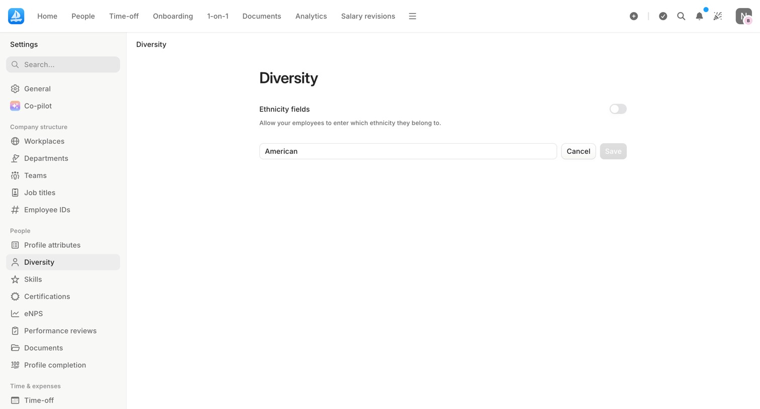 Aboard - Diversity | Settings | Aboard screen