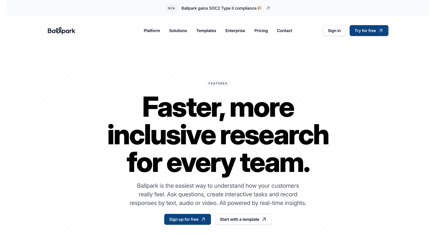 Ballpark - User testing tool for better usability and product experiences — screen