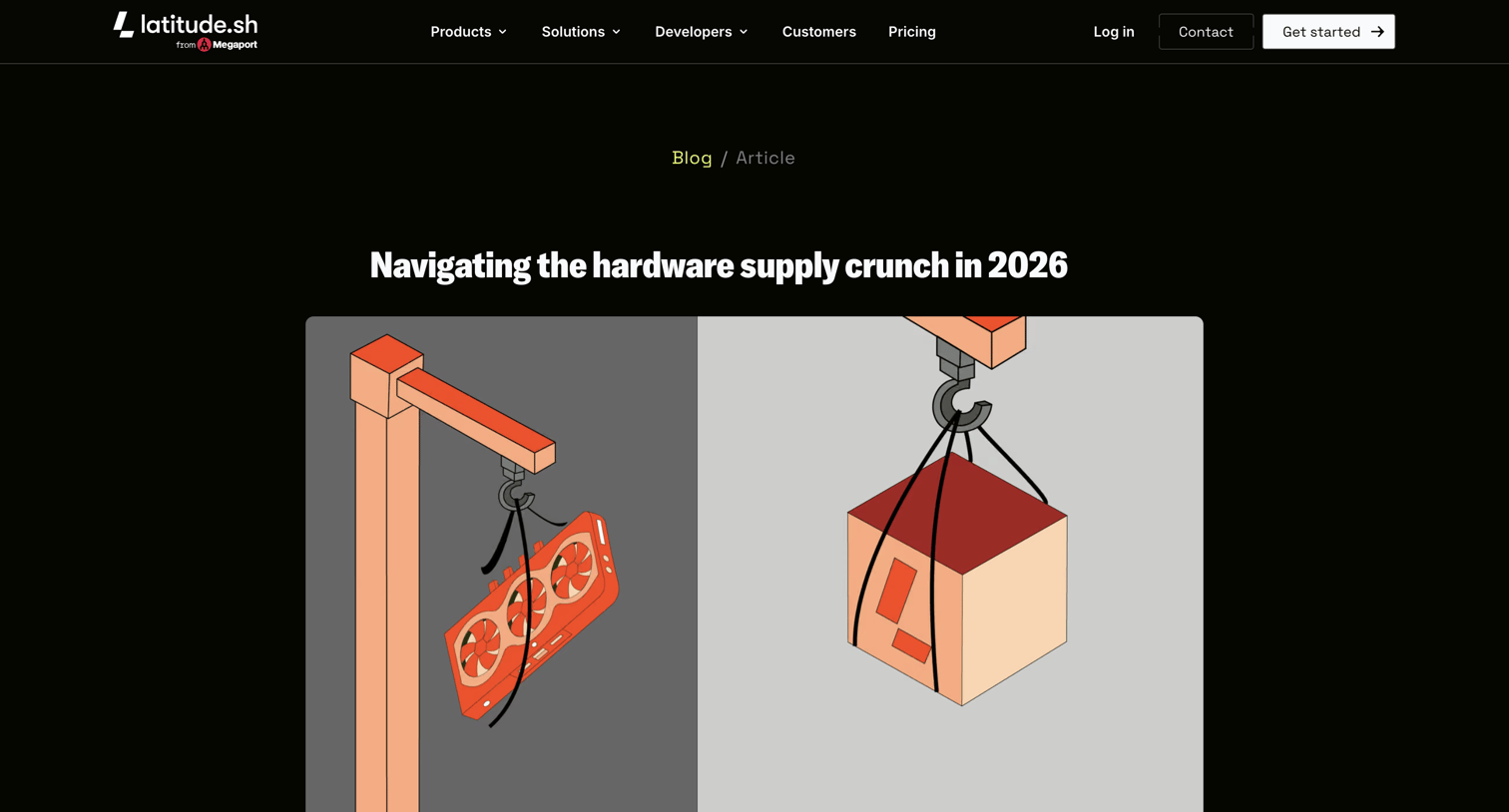 Latitude.sh - Navigating the hardware supply crunch in 2026 - Latitude.sh screen