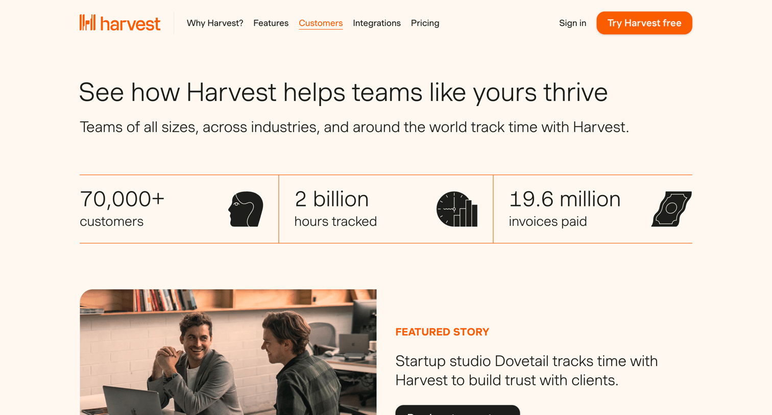 Harvest - Harvest Customer Stories | How Tracking Time Empowers Teams screen
