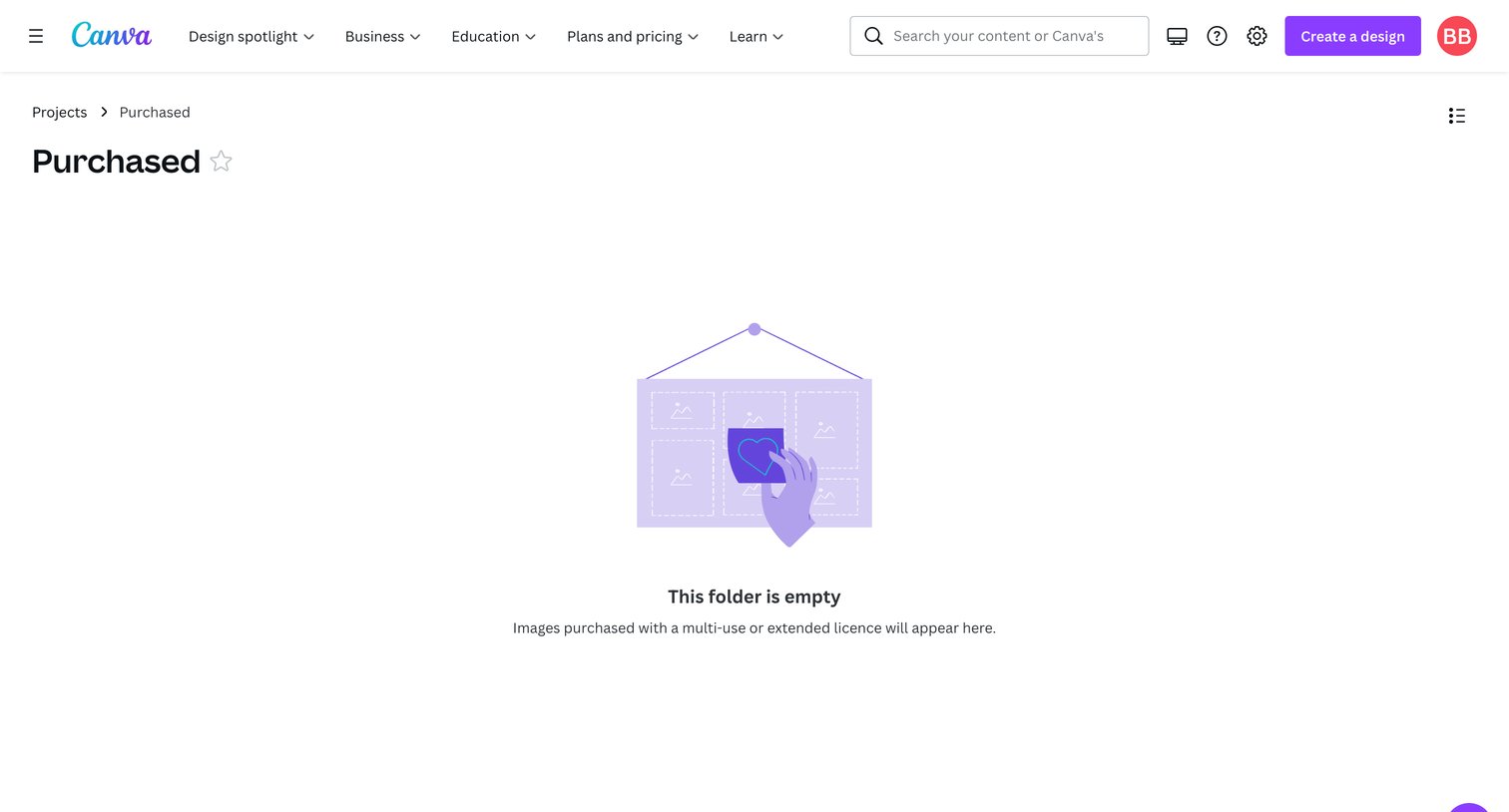 Canva - Purchased - Canva screen