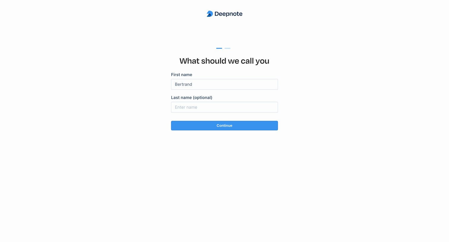 Deepnote screen