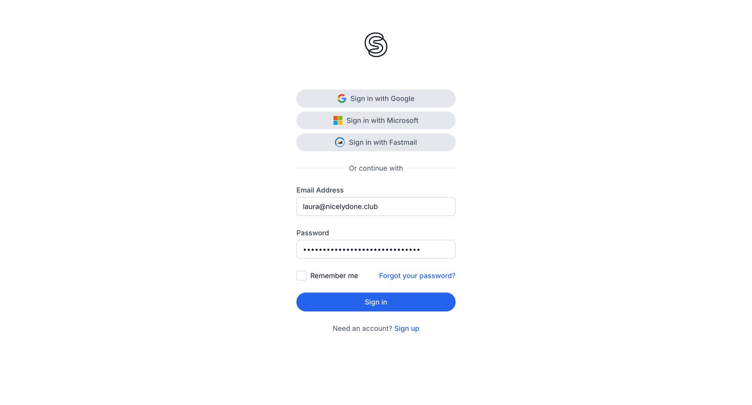SavvyCal - Sign in to SavvyCal screen