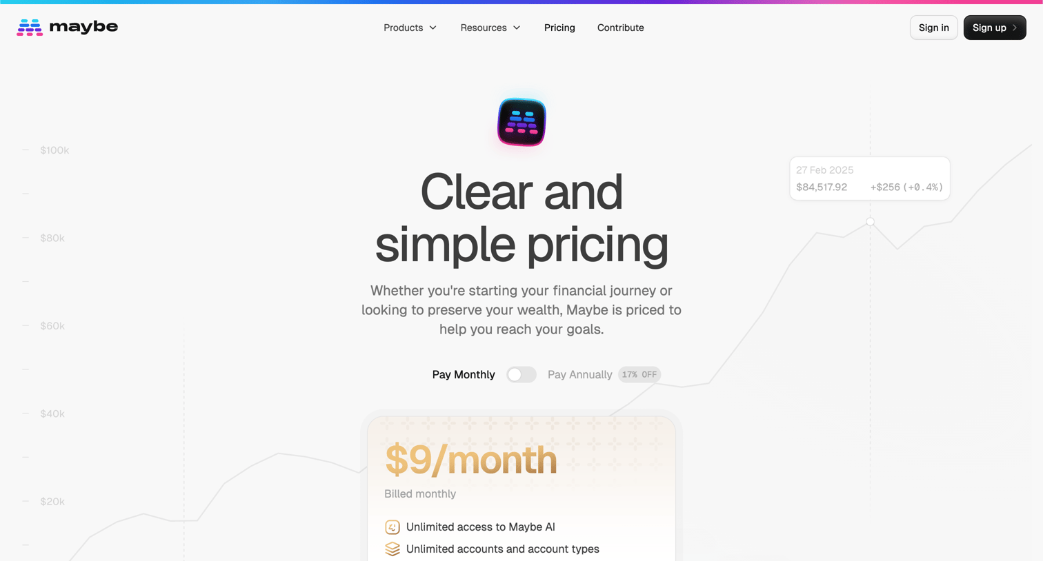 Maybe Finance - Maybe Finance The personal finance app for everyone screen