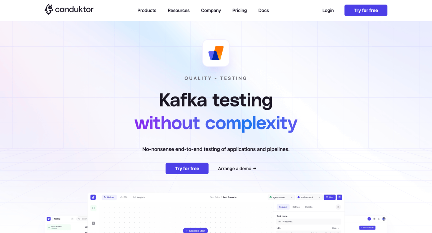 Conduktor - Conduktor Testing | The Apache Kafka Platform screen