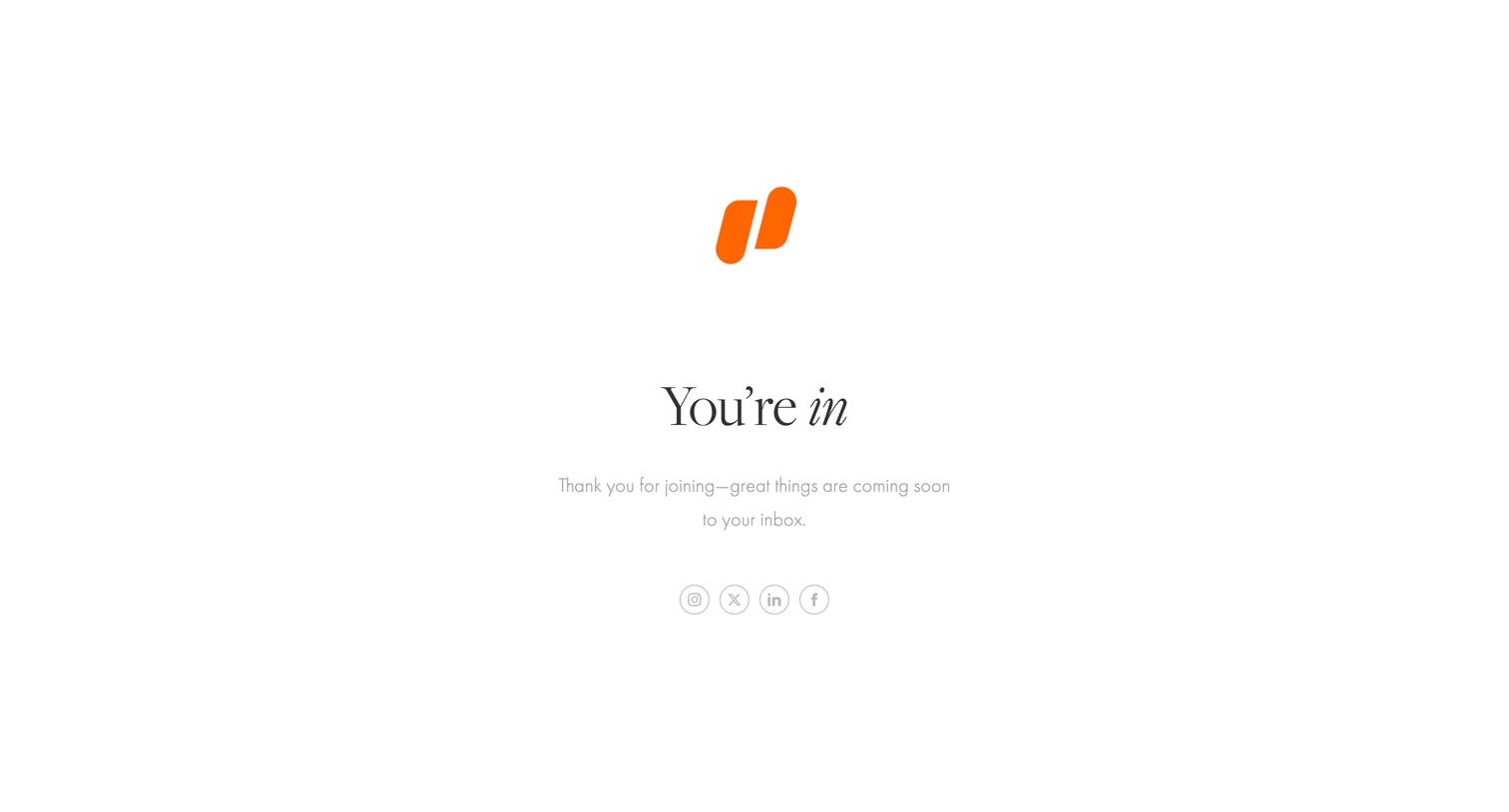 Flodesk - Thank you screen