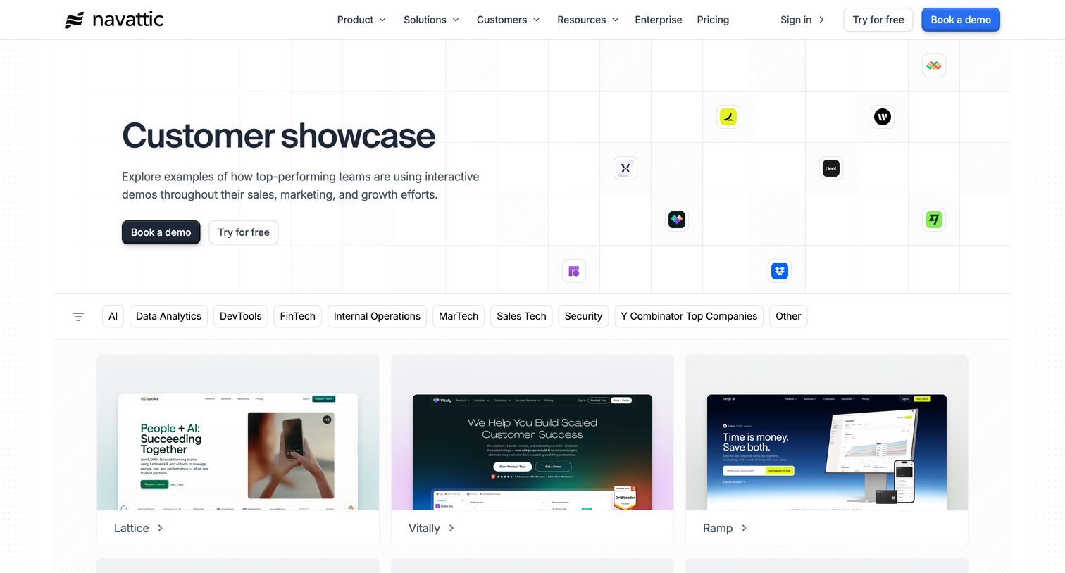 Customer Showcase from Navattic