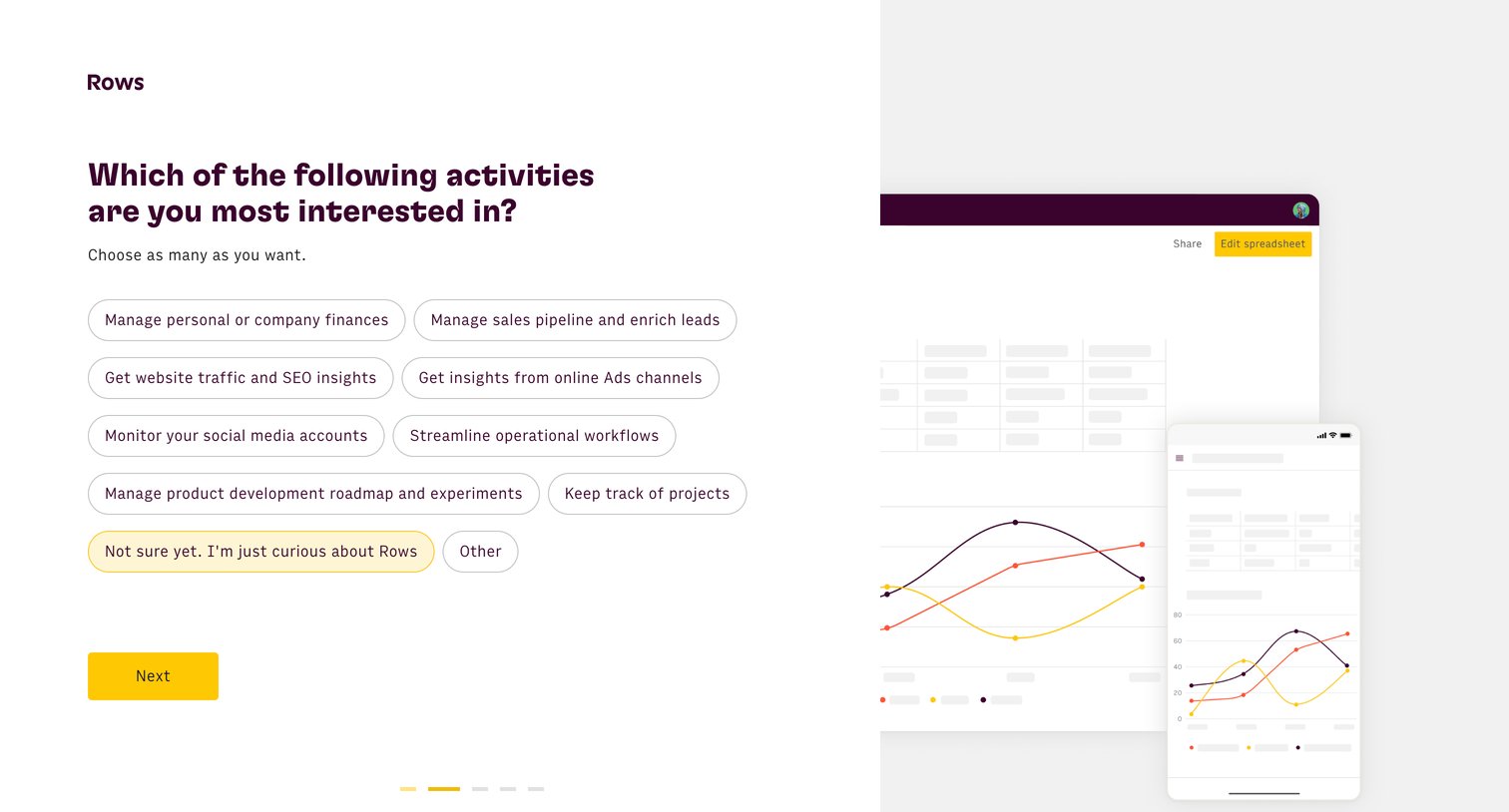 Rows - Rows The spreadsheet where data comes to life screen