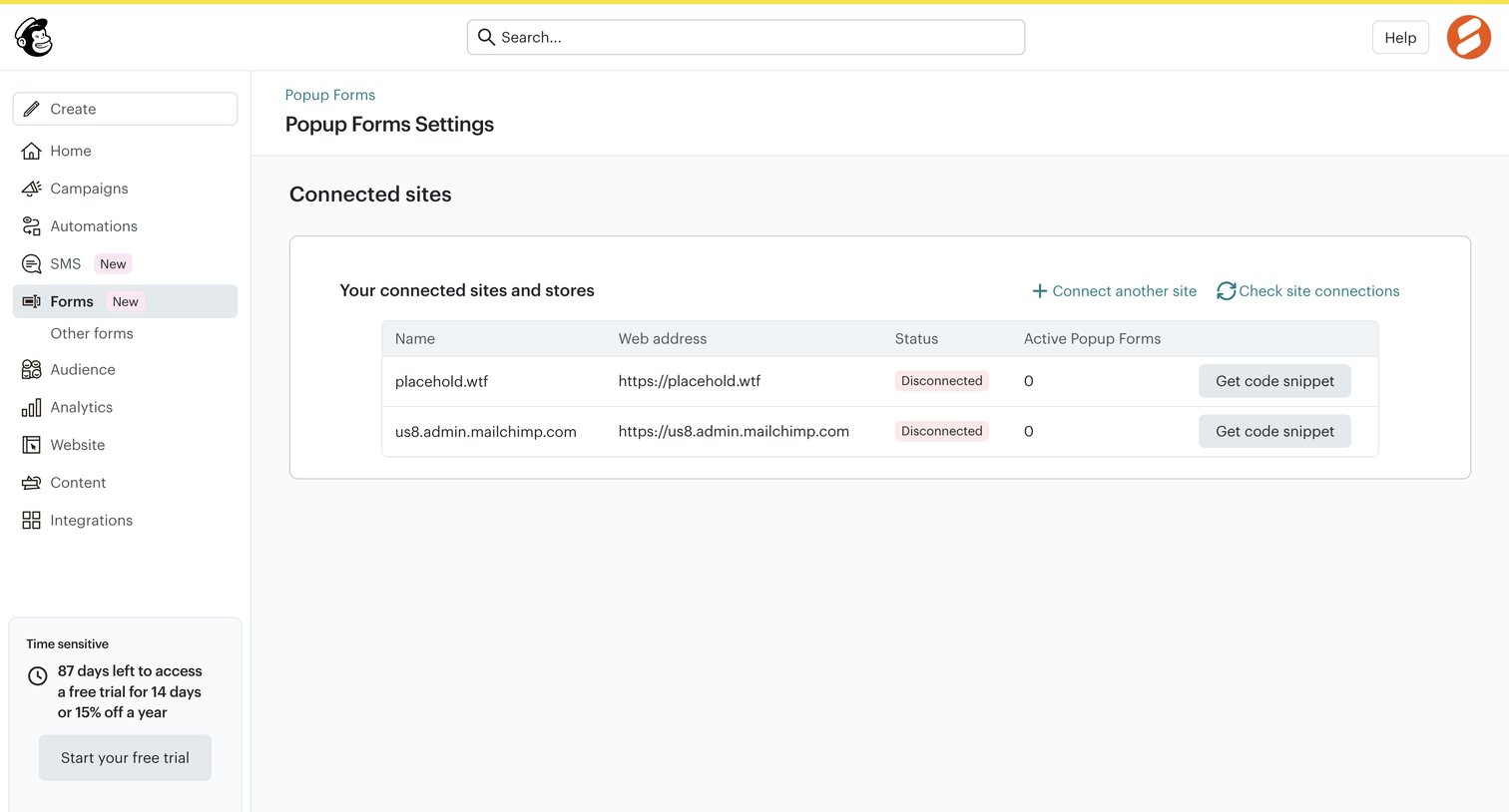 Mailchimp - Loading Page... | Mailchimp screen