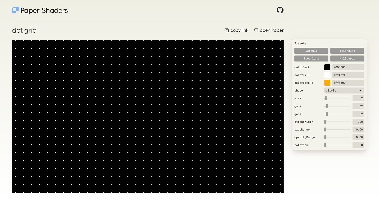 Paper - Dot Grid Shader • Paper screen