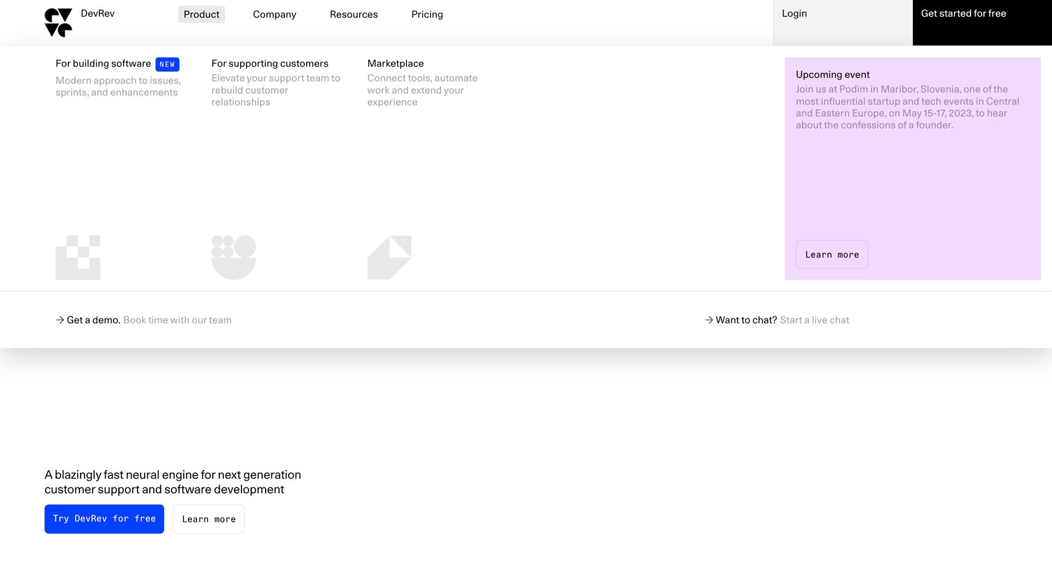 DevRev - DevRev OneCRM screen