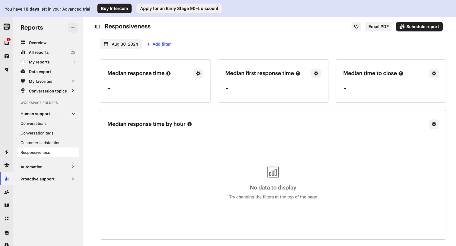 Intercom - Responsiveness | Reports  Nicelydone  Intercom screen