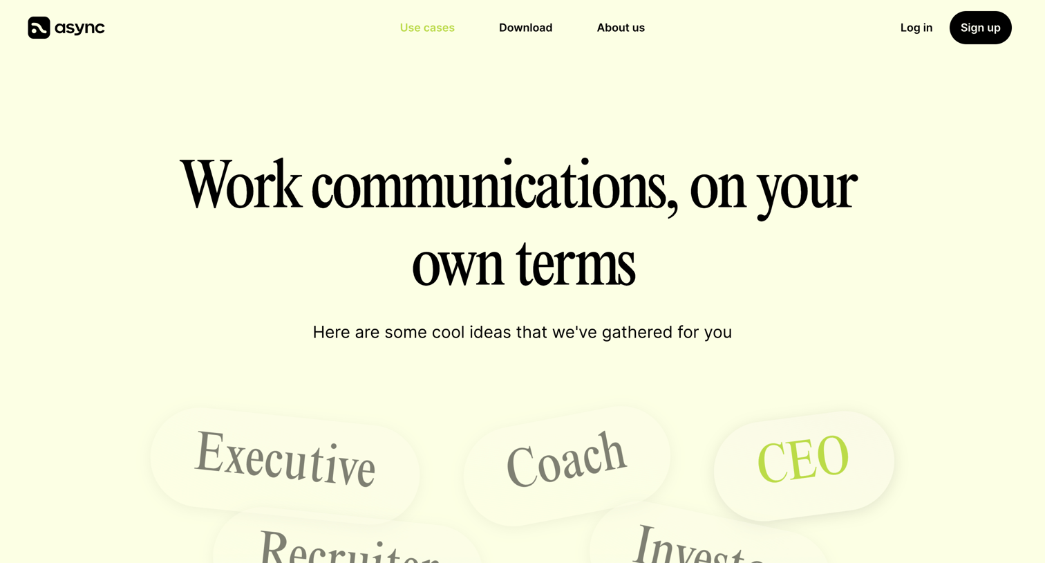 Async screen