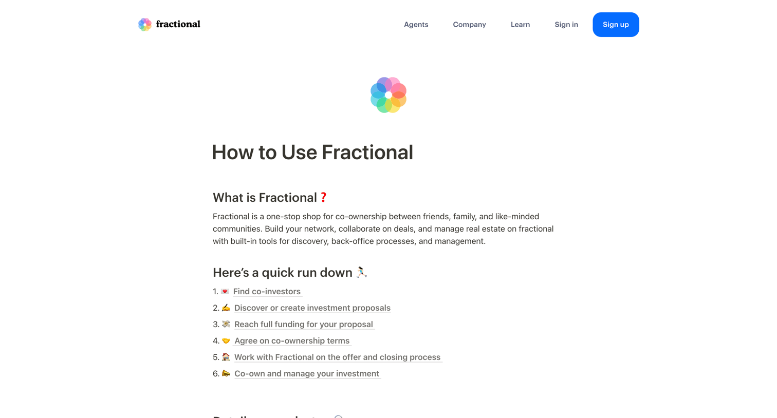 Fractional - How to Use Fractional screen