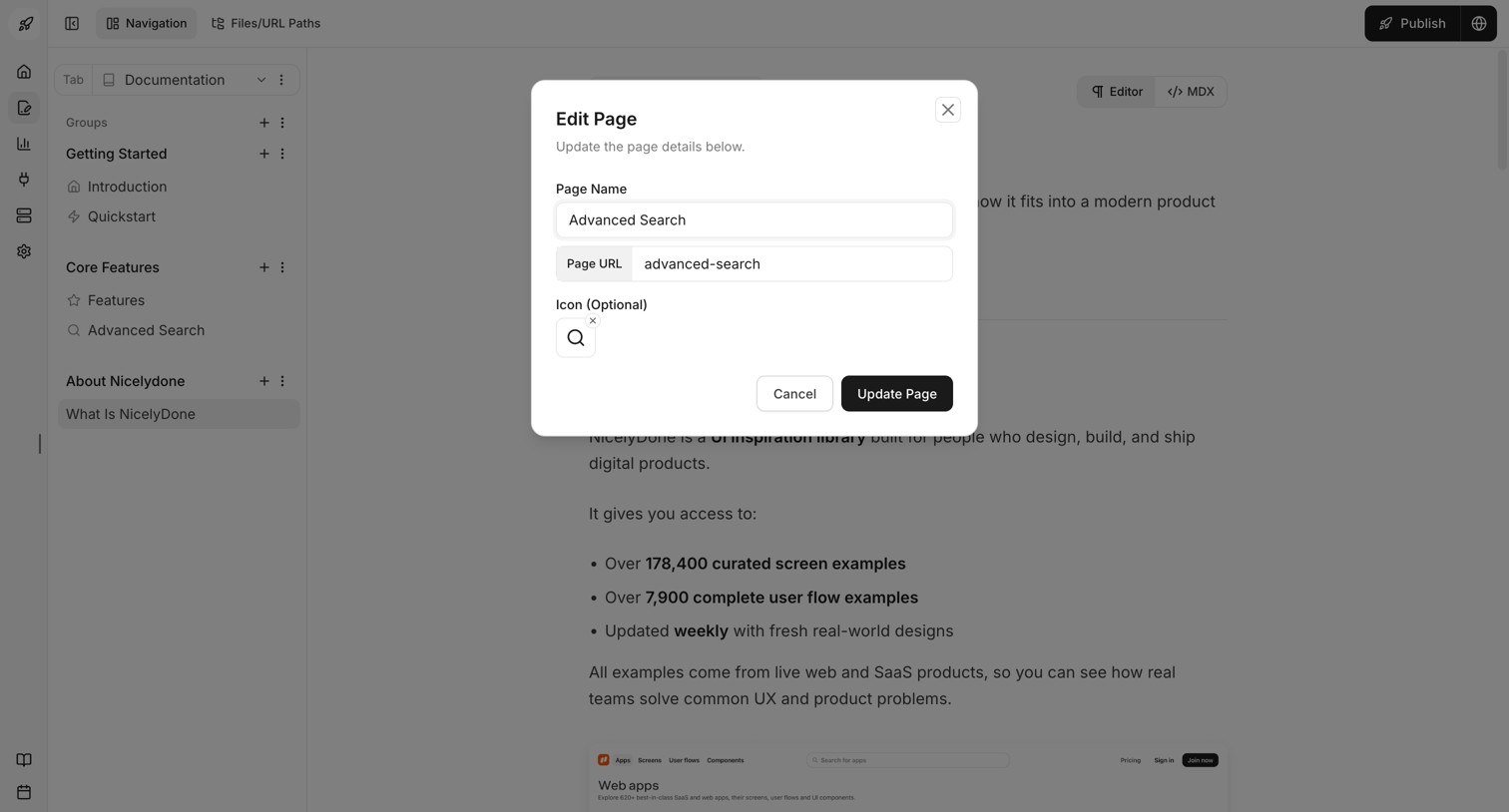 Documentation.AI - Dashboard - Documentation.AI screen