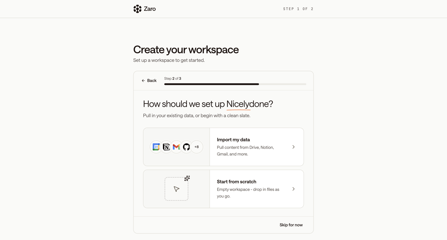 Zaro - Zaro - The Context Layer for Enterprise AI screen