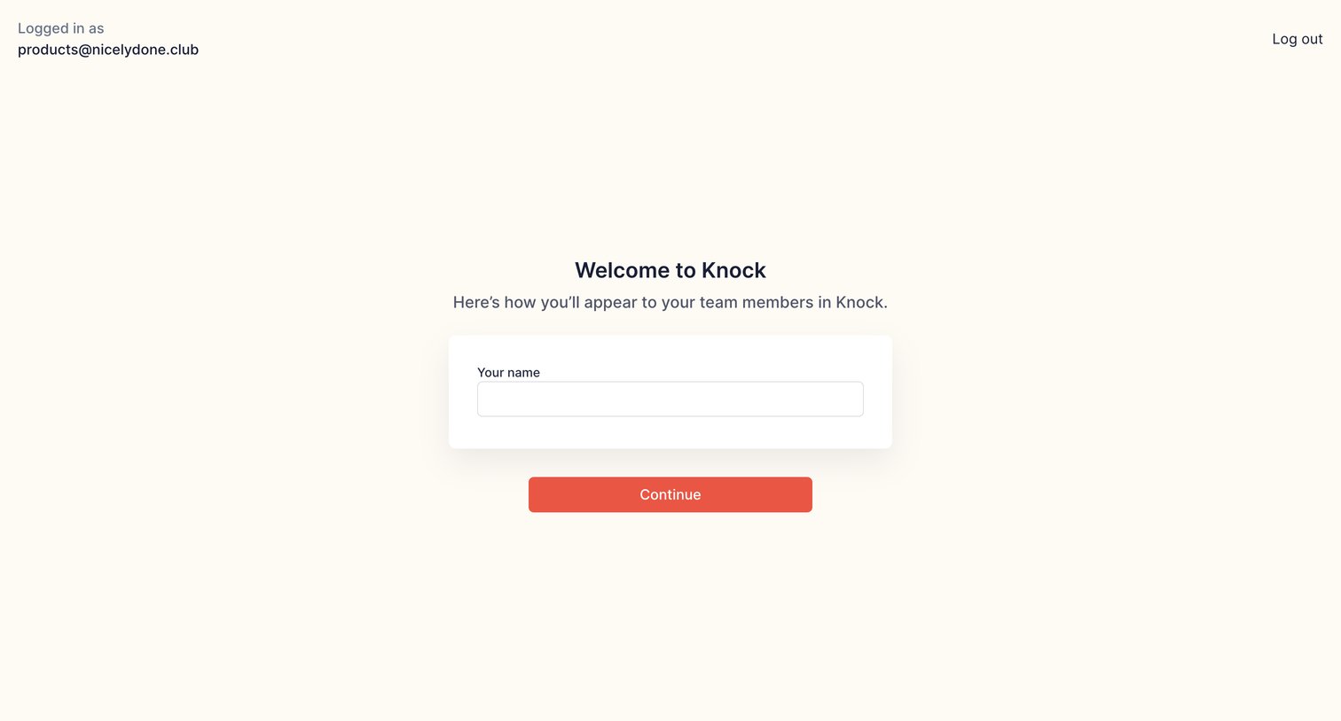 Knock - Your profile | Knock screen