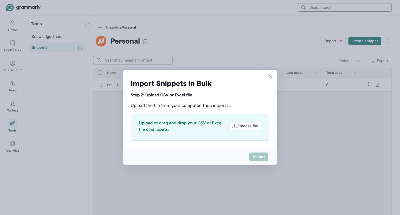 Grammarly - Account | Grammarly screen