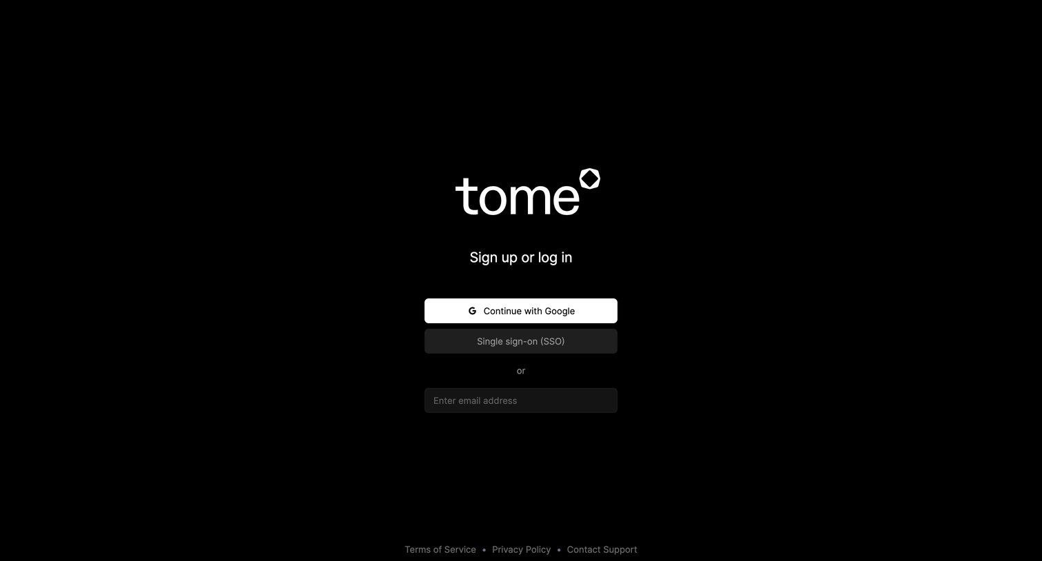 Tome screen