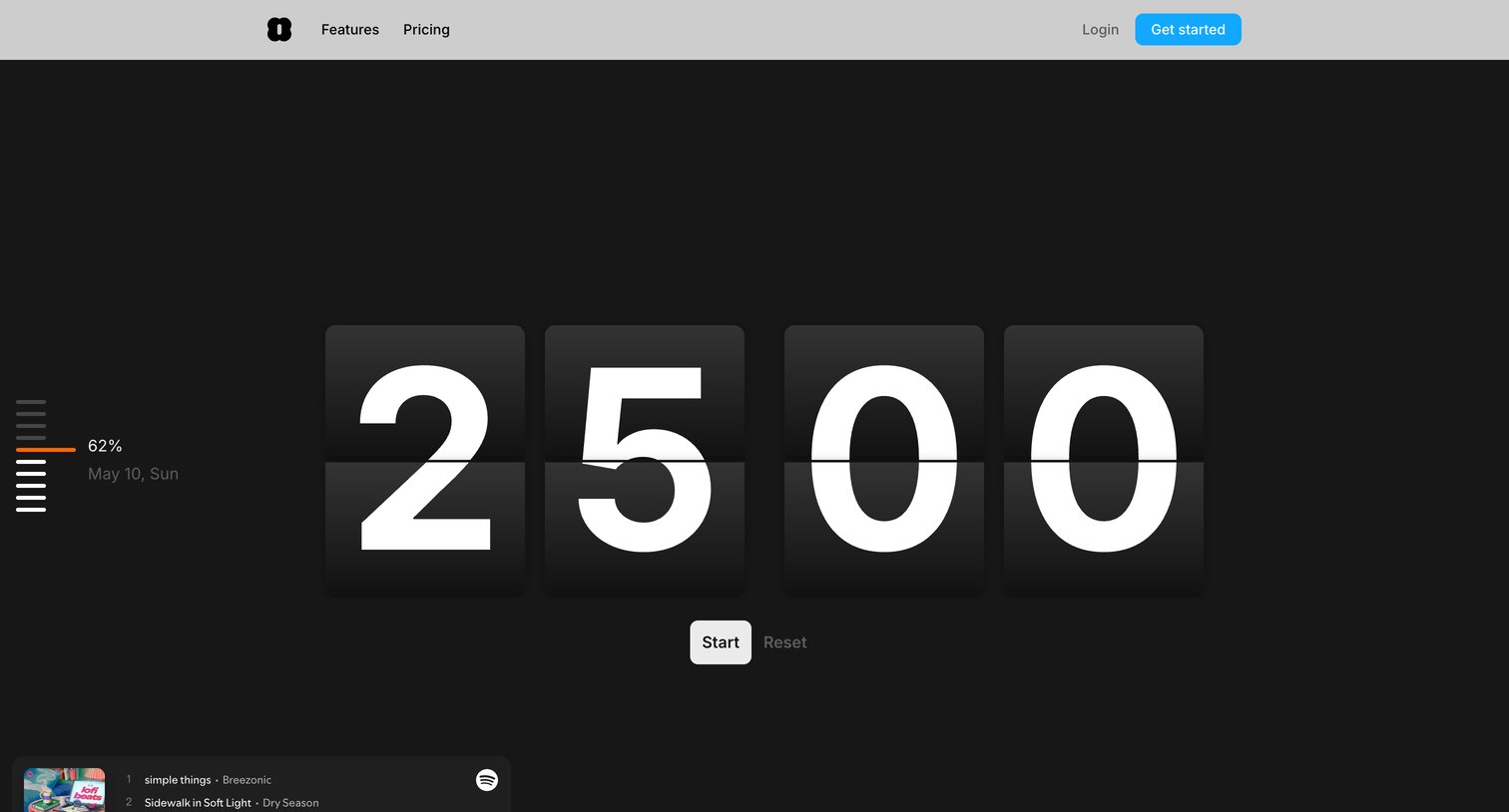 Amie - Aesthetic Pomodoro Timer screen