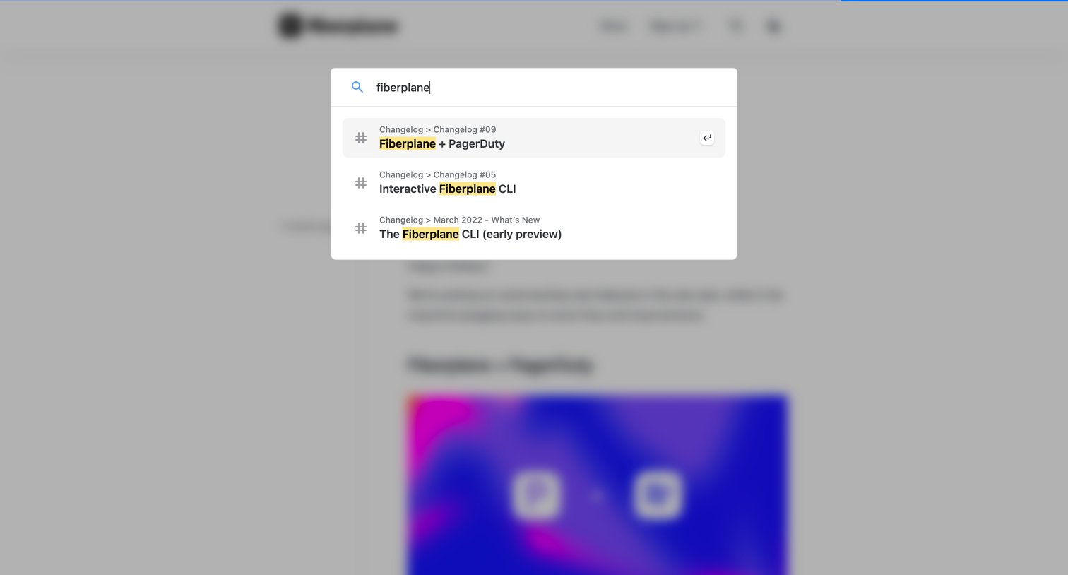 Changelog from Fiberplane
