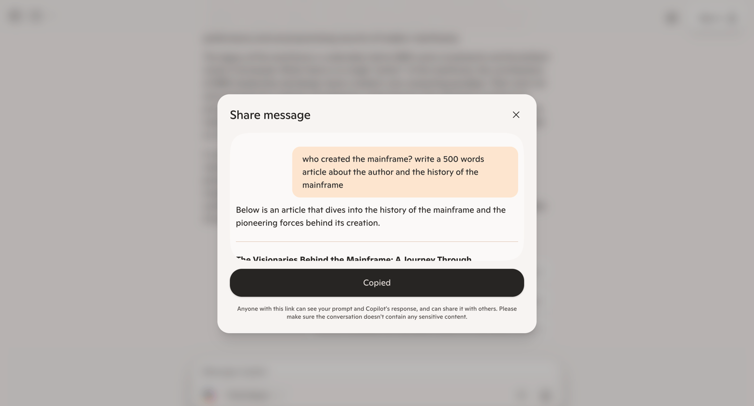 Copilot - Microsoft Copilot: Your AI companion screen