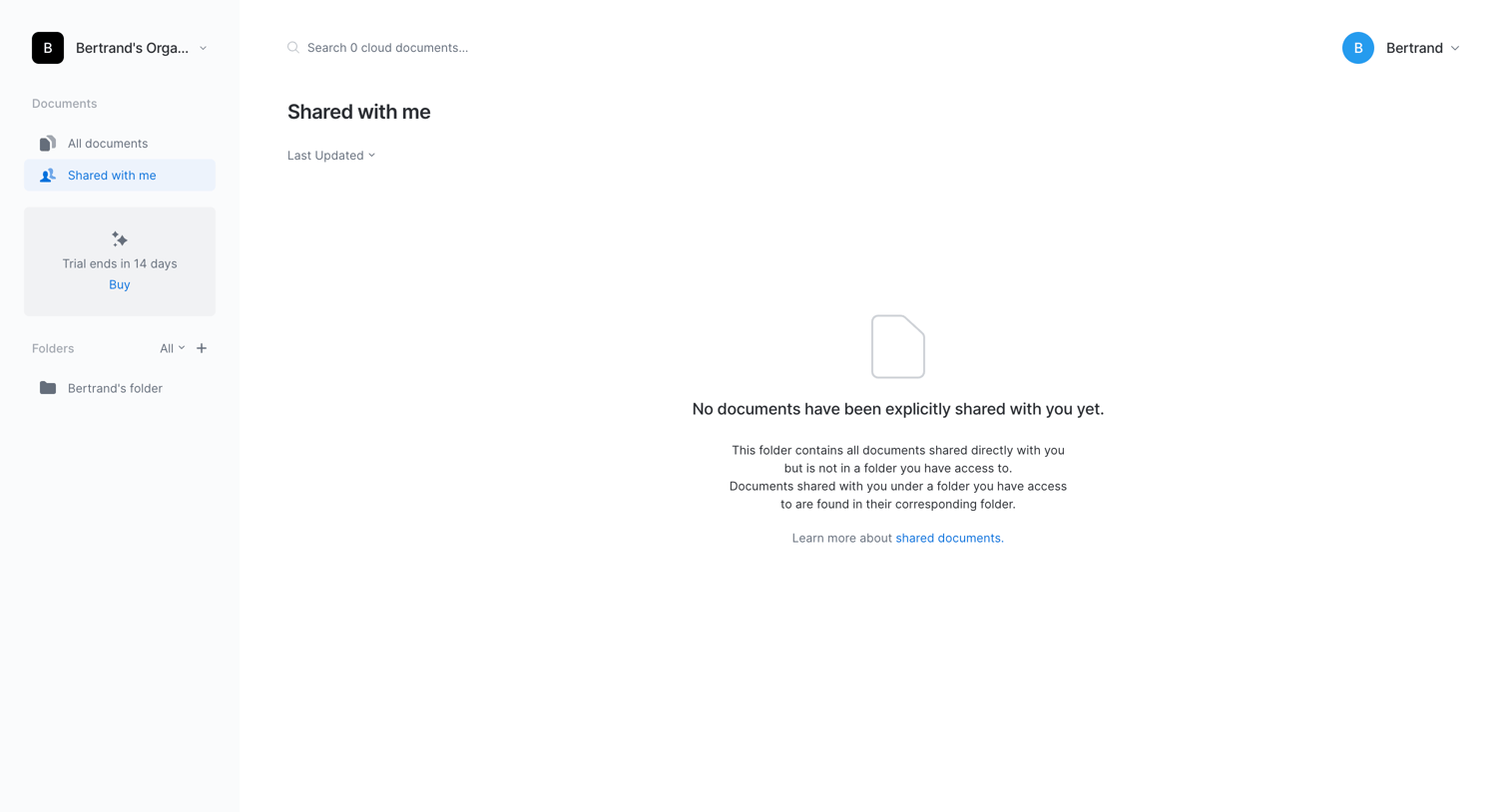 Overflow - Shared with me | Overflow screen