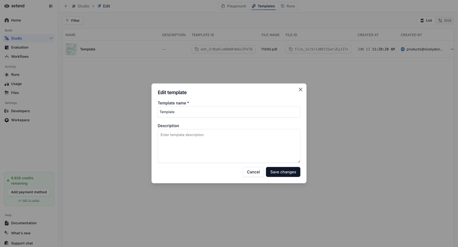 Edit Playground | extend from Extend