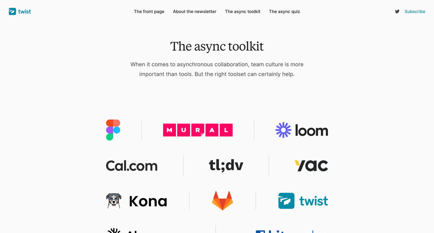 Twist - The Async Toolkit — Apps for asynchronous collaboration screen