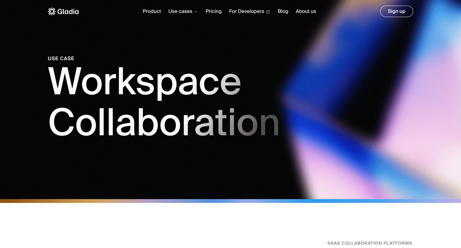Gladia - Gladia - Workplace Collaboration screen