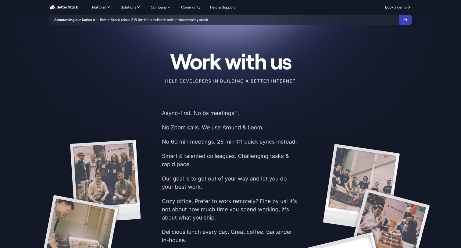 Better Stack - Careers | Better Stack screen