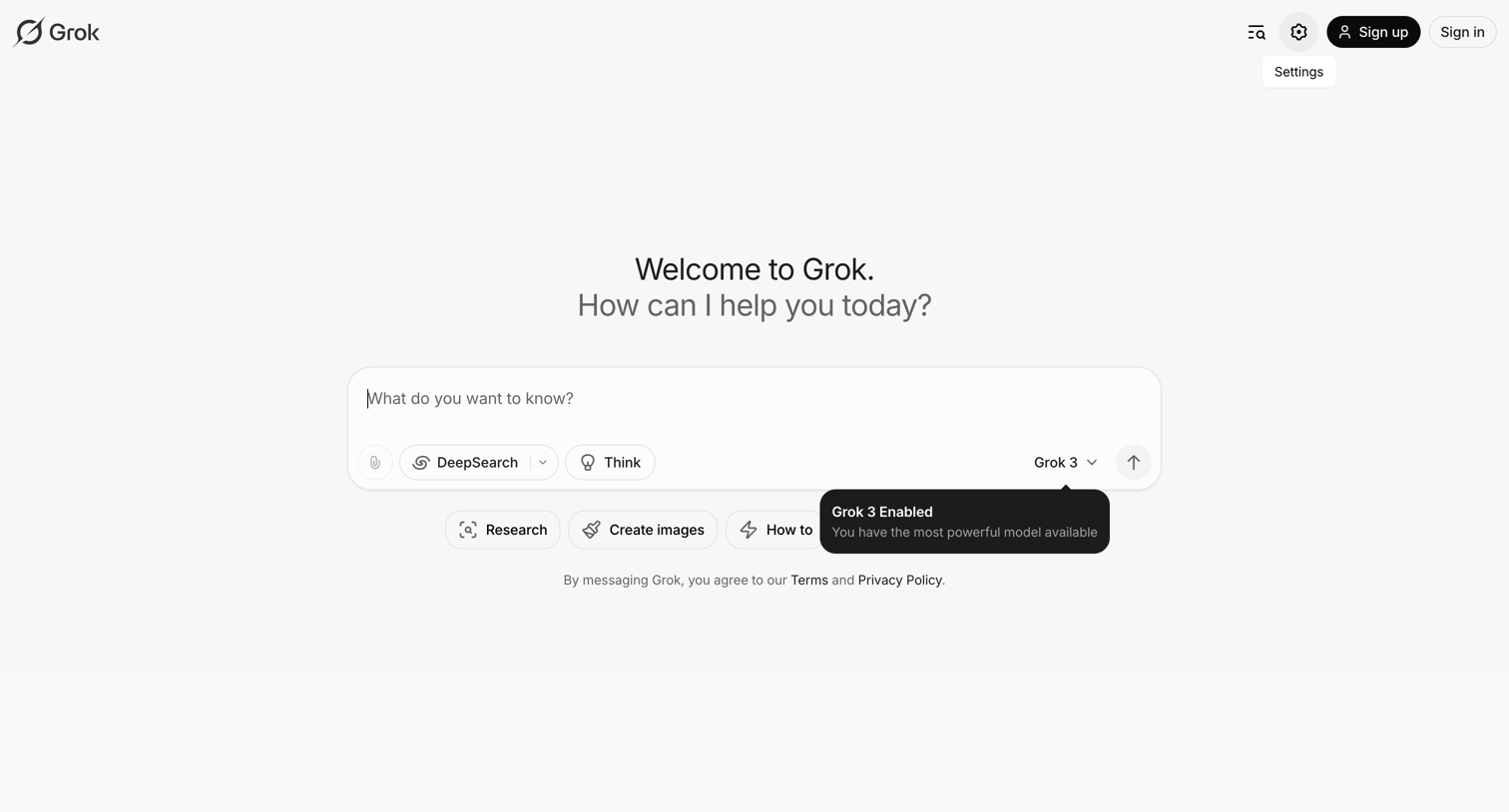 Grok screen