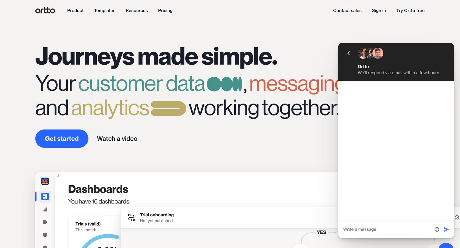 Ortto - Ortto Customer Data, Messaging | Analytics Working Together screen