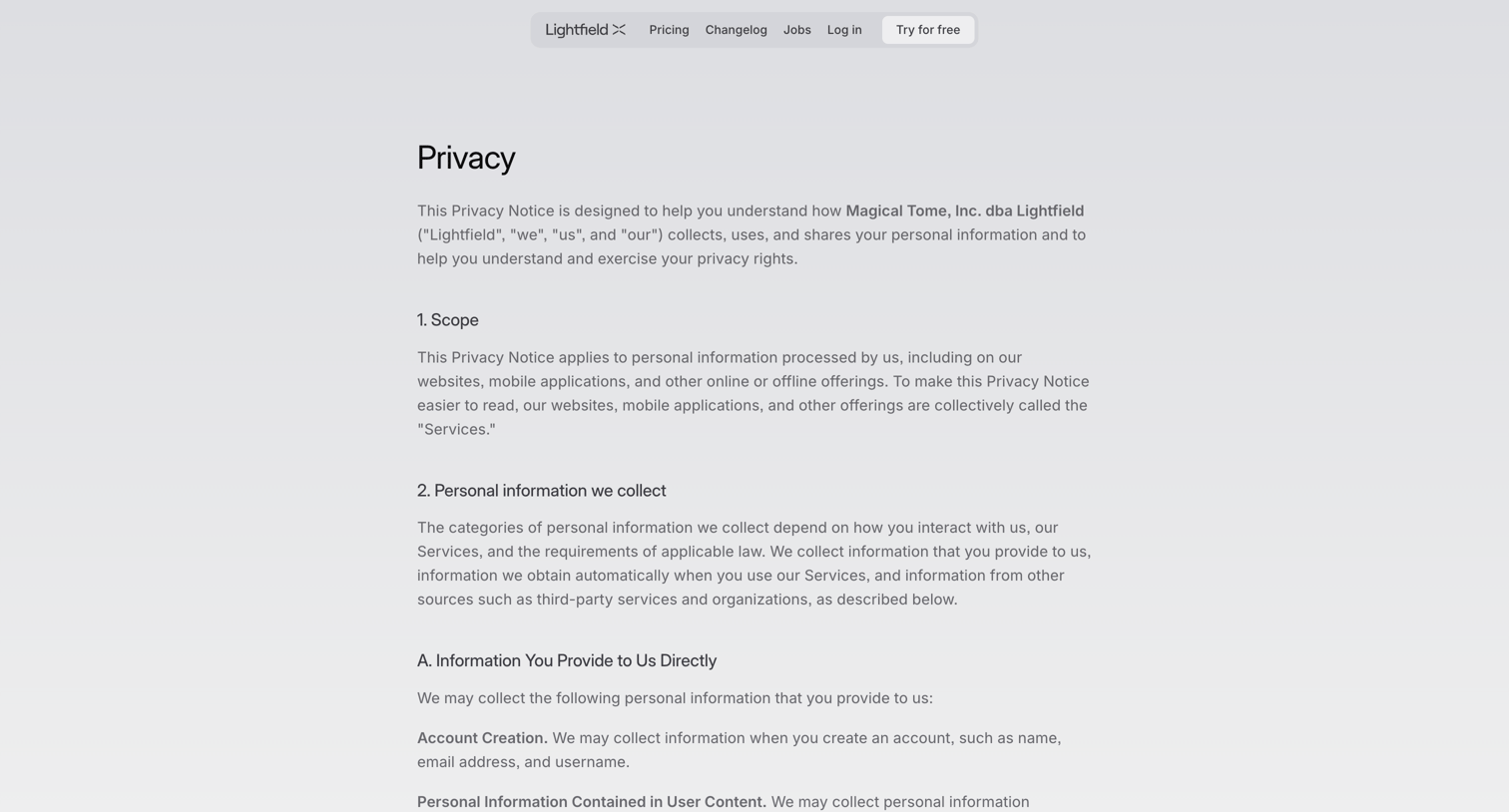 Lightfield - Lightfield - A new kind of CRM screen
