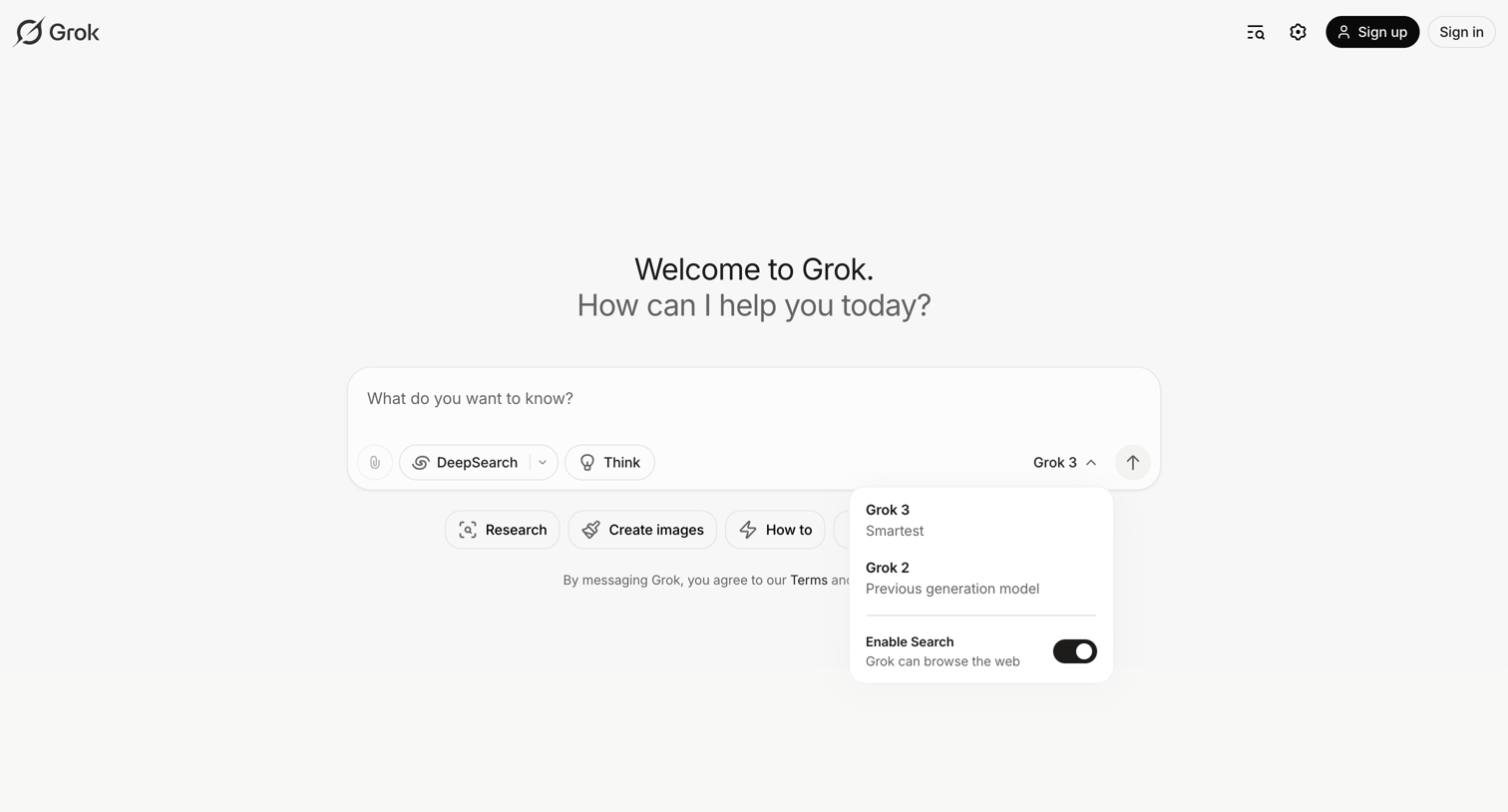 Grok screen