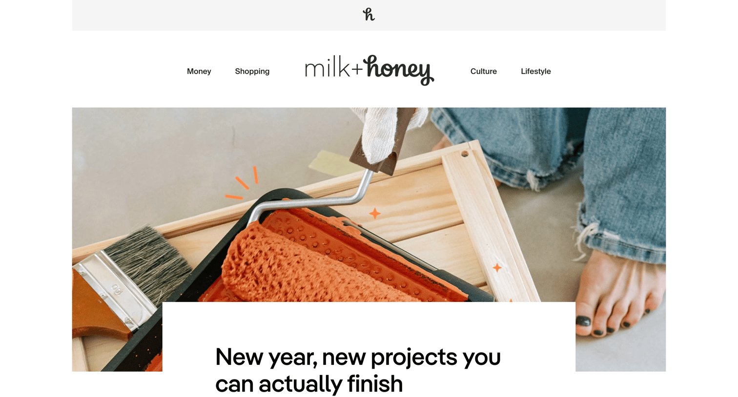 Honey - New year, new projects you can actually finish | Milk + Honey screen